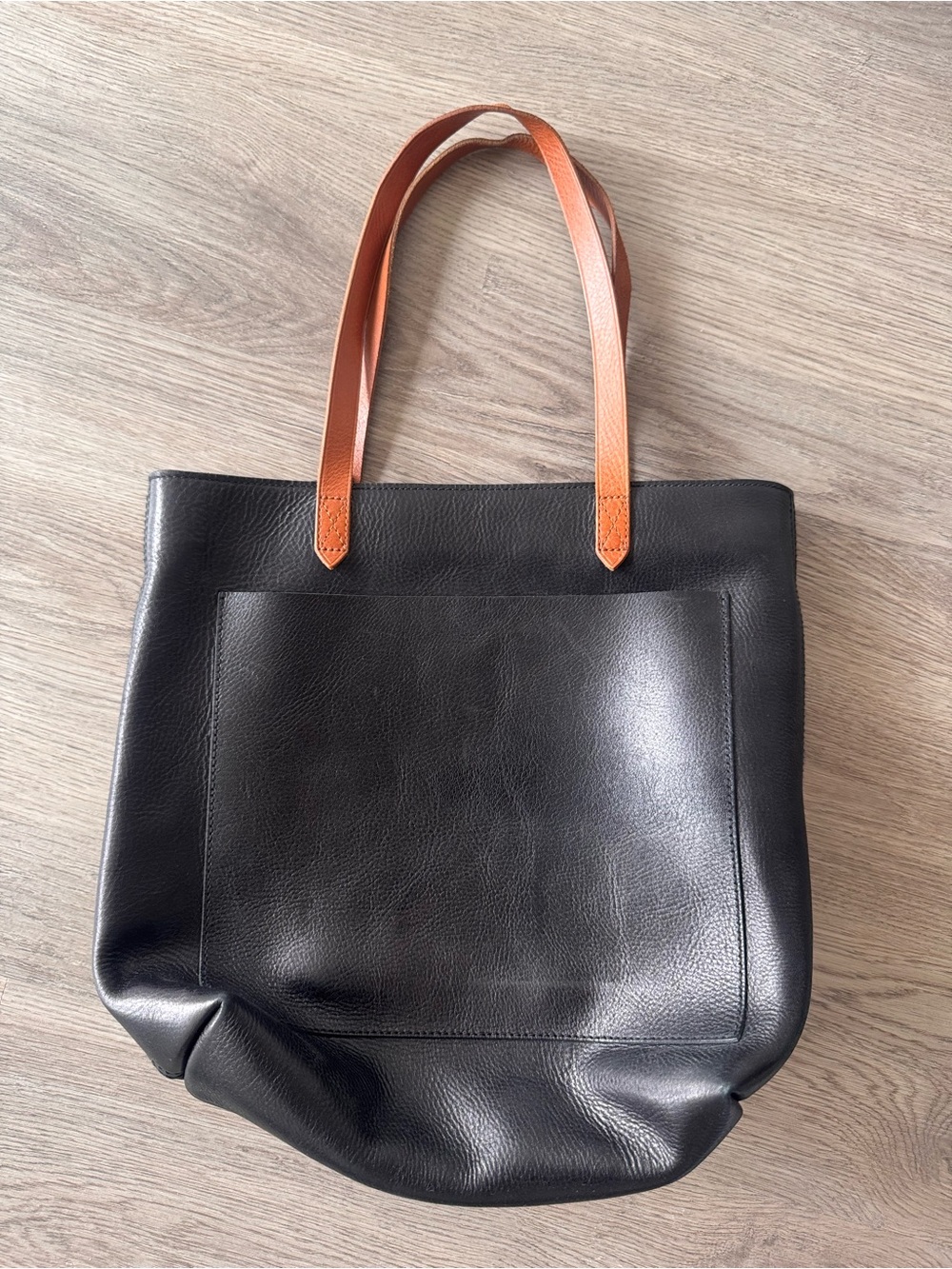 Madewell Black Leather Transport Tote